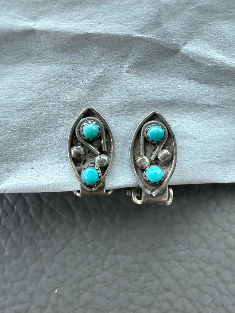 Vintage turquoises clip on earring’s